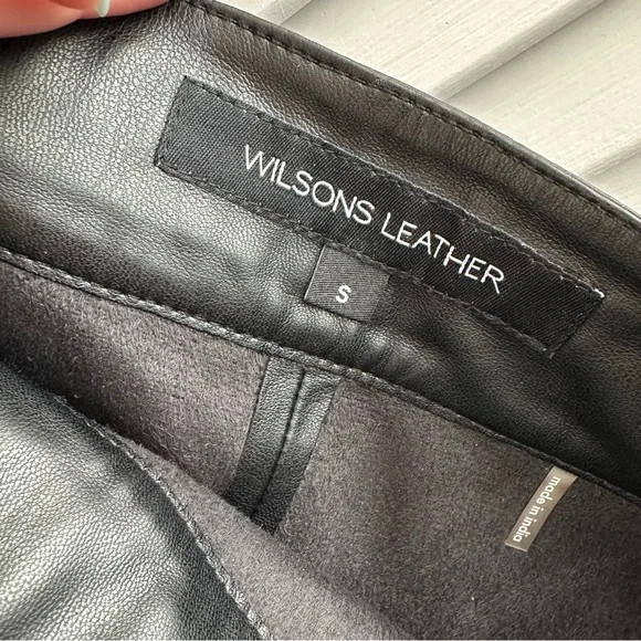 NWOT Wilson’s Leather Faux Leather Fringe Mini Skirt - Picture 7 of 9